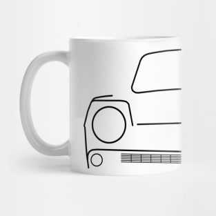 Reliant Regal 1970s classic car black outline graphic Mug